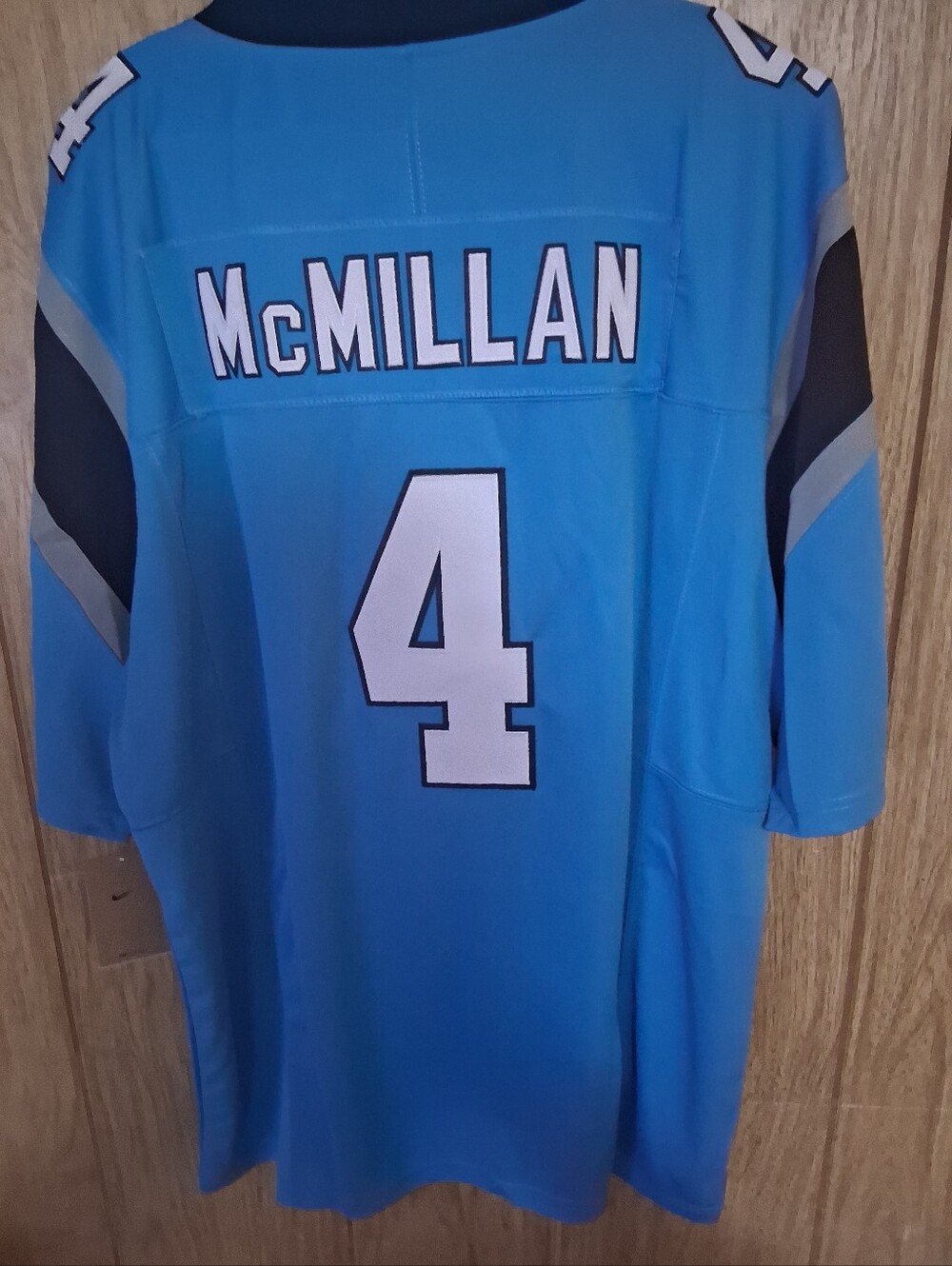 Sports Card With Tetairoa McMillan Carolina Panthers Xl Fuse Alternate Jersey